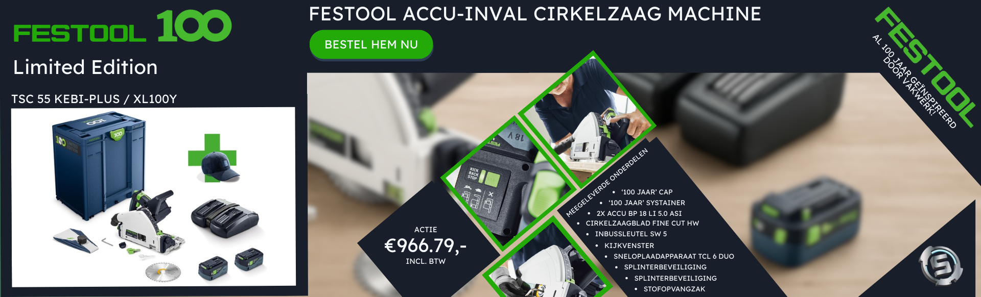  Festool Accu-inval Cirkelzaag